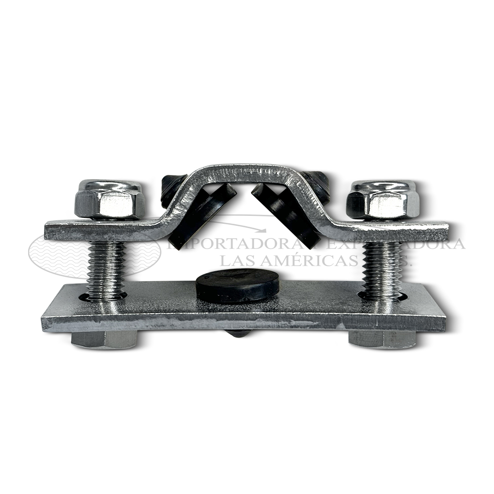 Soporte Hex Acero Inoxidable con Base Abrazadera Ferrula Tubos Tapón 
