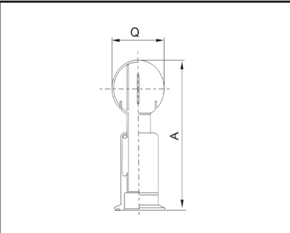 Spray Ball Rotativa Clamp