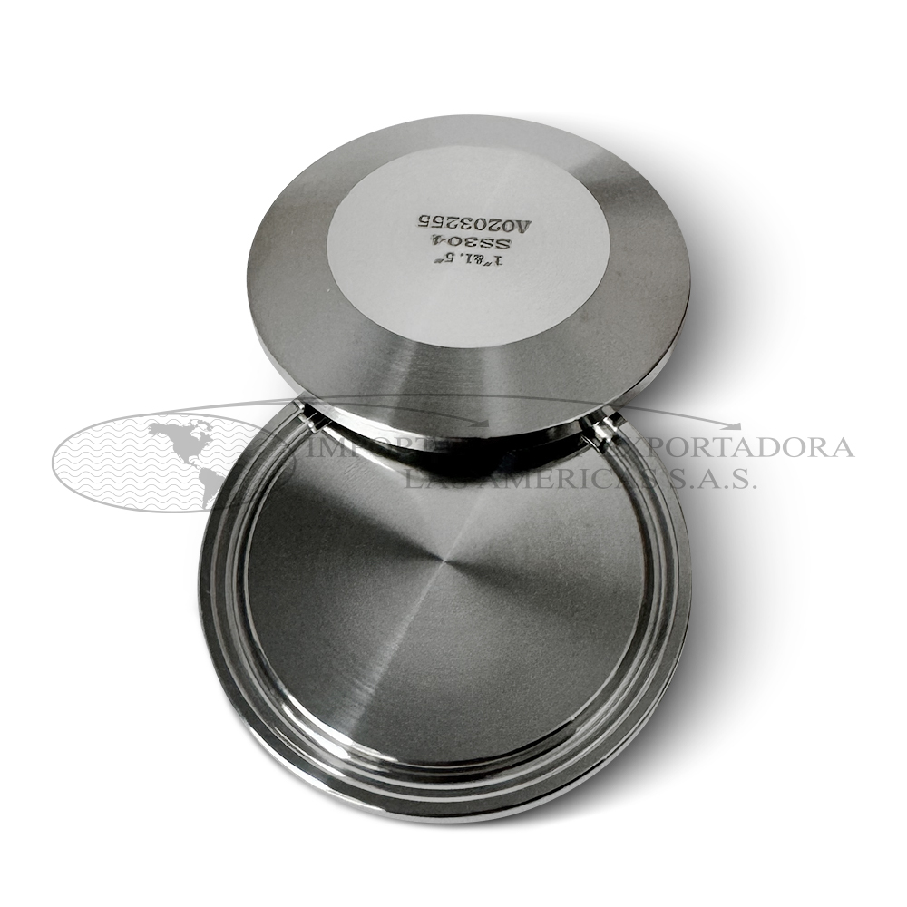 Tapón Ciego Acero Inoxidable Clamp Sanitario Accesorio