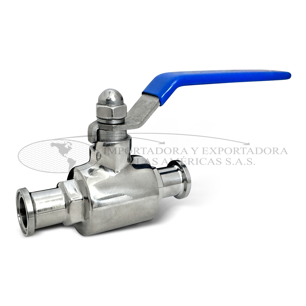 Válvula Bola Lisa Acero Inoxidable Pulida Clamp