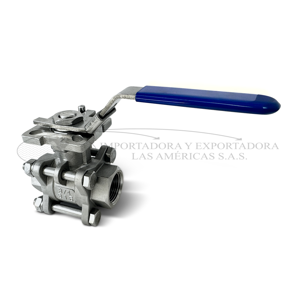 Válvula Bola Acero Inoxidable 4 tornillos Con Mounting NPT