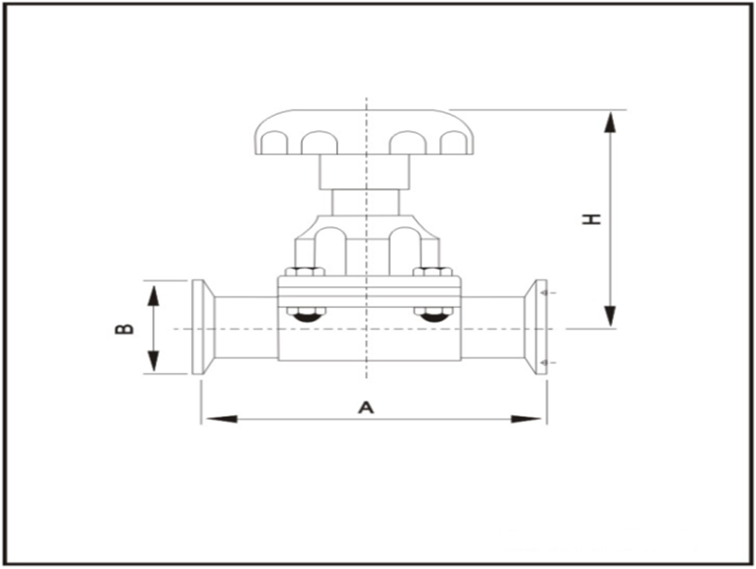 Valvula difragma clamp acero inoxidable