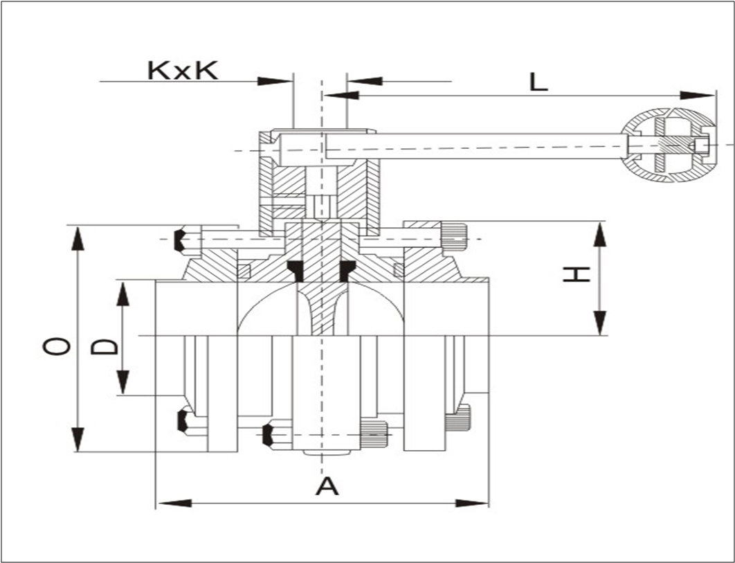 valvula mariposaDIN entre bridas acero inoxidable