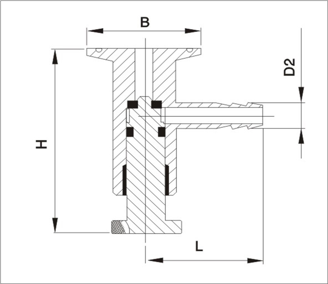 grifo toma muestra clamp