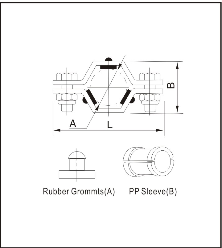 soporte tuberia goma
