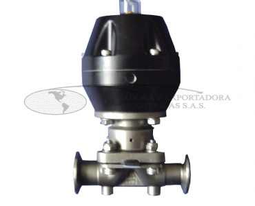 Válvula Diafragma Acero Inoxidable Clamp Actuador Sello PTFE/EPDM