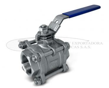 Válvula Bola Acero Inoxidable 4 tornillos NPT Bogotá