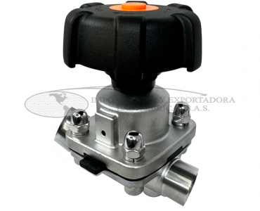 Válvula Diafragma Acero Inoxidable Soldar Manual Sello PTFE/EPDM