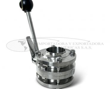 Válvula Mariposa Acero Inoxidable Entre-Bridas Empaque EPDM