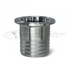 Adaptador Acero Inoxidable Clamp X Manguera 304