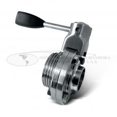 Válvula Mariposa DIN Macho Roscar Acero inoxidable