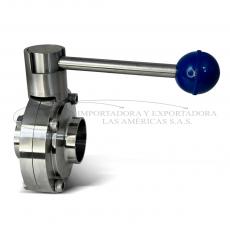 Válvula Mariposa DIN Acero Inoxidable Macho Soldar