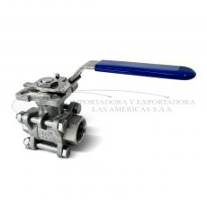 Válvula Bola Acero Inoxidable 4 tornillos Con Mounting NPT