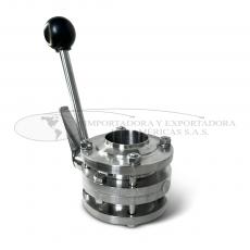 Válvula Mariposa Acero Inoxidable Entre-Bridas Empaque EPDM