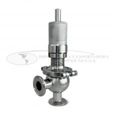 Válvula De Seguridad Acero Inoxidable Clamp Calib. 60 PSI.