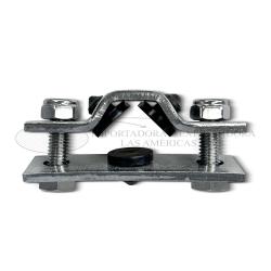 Soporte Hex Acero Inoxidable con Base Abrazadera Ferrula Tubos Tapón 