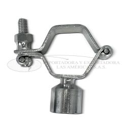 Soporte Hex Acero Inoxidable Con Base Tubería Caucho Cuadrado