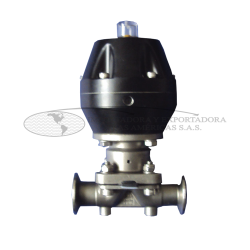 Válvula Diafragma Acero Inoxidable Clamp Actuador Sello PTFE/EPDM