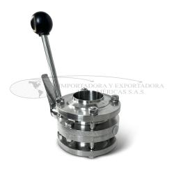 Válvula Mariposa Acero Inoxidable Entre-Bridas Empaque EPDM