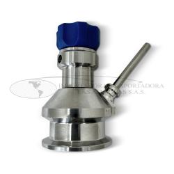 Grifo Tomamuestra Sanitario Acero Inoxidable Clamp